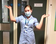 Nursing graduate Alicia Holt: swapping the white uniform for the blue