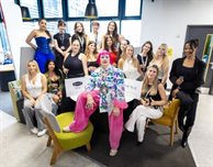 Iconic fashion designer Dame Zandra Rhodes praises DMU Contour Fashion students' work at annual catwalk show