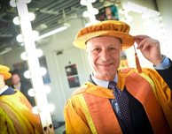 United Nations director's dedication to human rights and sustainability sees him awarded an honorary doctorate by DMU