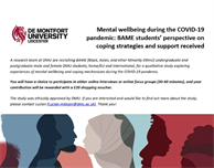 BAME students: share your perspective on Covid-19 coping strategies and support