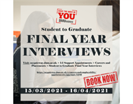 Final year students: Sign up for your 'final year interview'
