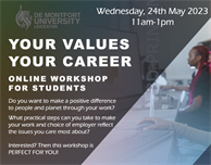 Your Values, Your Career: Online Workshop
