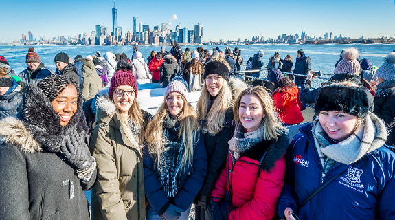 Students on the #DMUglobal trip to New York