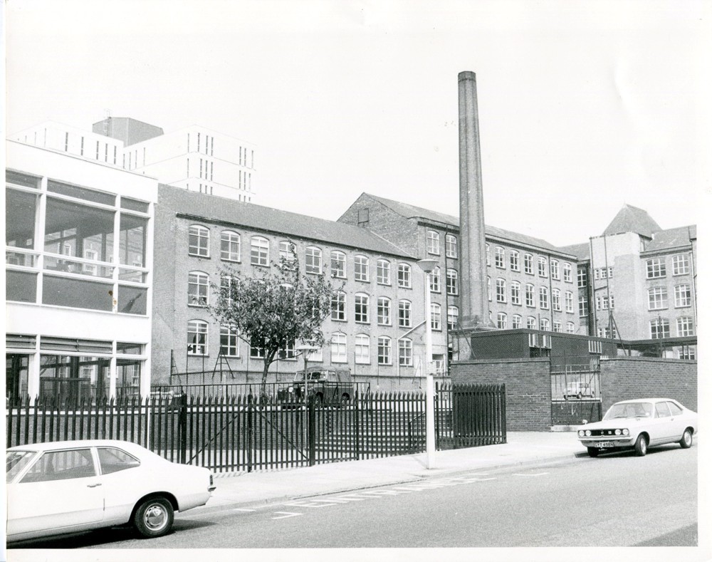Clephan building, c. 1970. The chimney was demolished in 1993