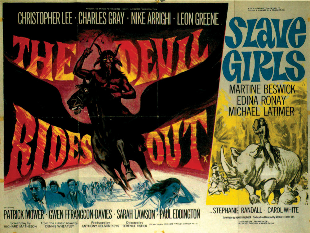British quad poster, The Devil Rides Out, 1968