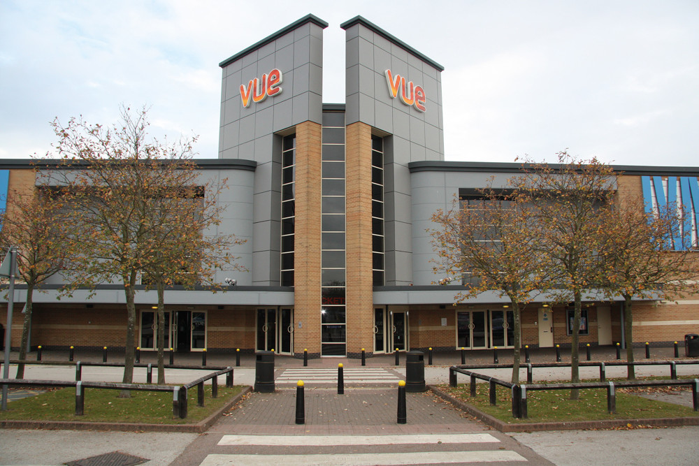 Facade of the existing Vue Cinema, Leicester