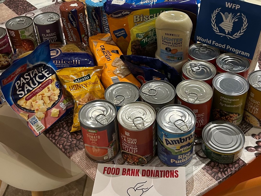 Donations to the South Leicester Foodbank