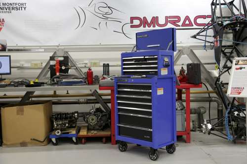 Student has access to a wide variety of tools to complete work and take part in DMU Racing