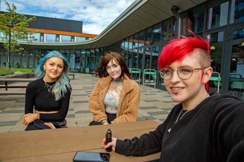 There are loads of cool spaces to hang out on campus and plenty of benches and seats outside to get together with friends.